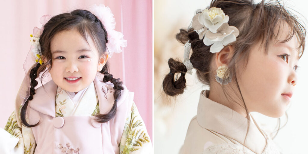 七五三３歳人気ヘアスタイル_三つ編みアレンジ