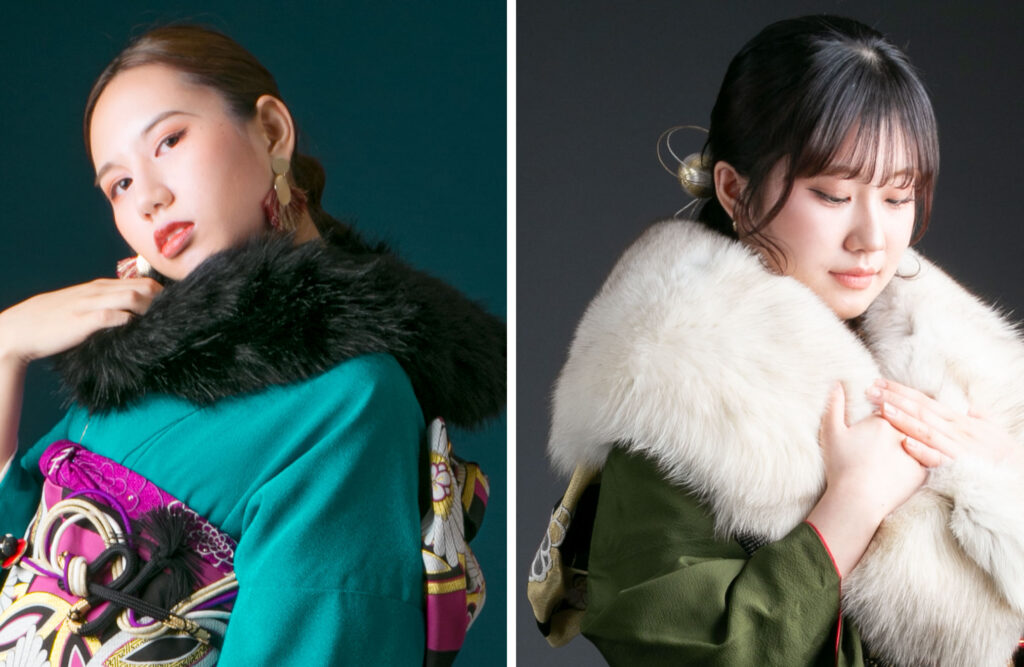 無地振袖_ファーショール